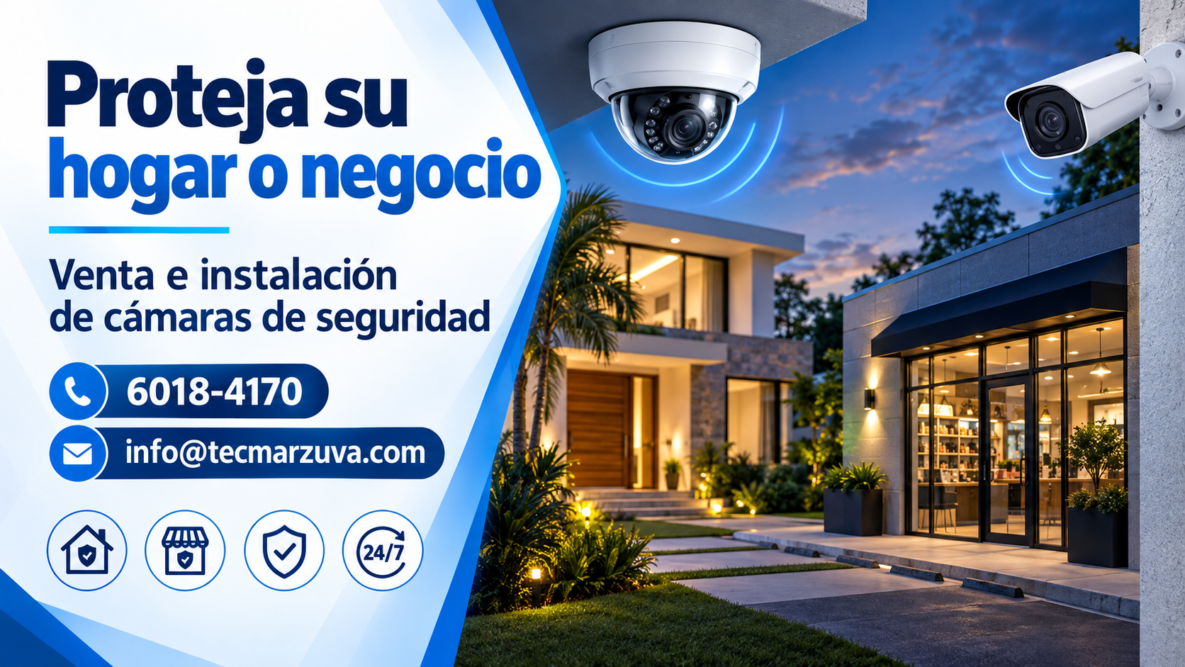 Instalación de cámara de seguridad para hogar y negocio en Costa Rica